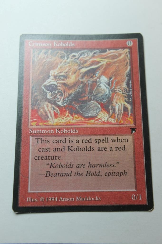 MTG Crimson Kobolds x1- -Legends-Lightly Played