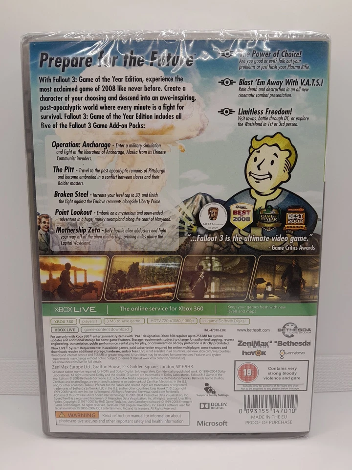 Fallout 3: Game of the Year Edition GOTY | Microsoft Xbox 360 | Brand New Sealed - Image 2 of 4