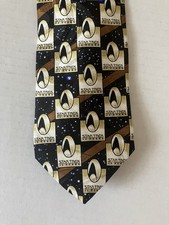 RM Sport Men's Necktie Tie Silk Star Trek Voyager 30 Years 1994 Made in USA 57"