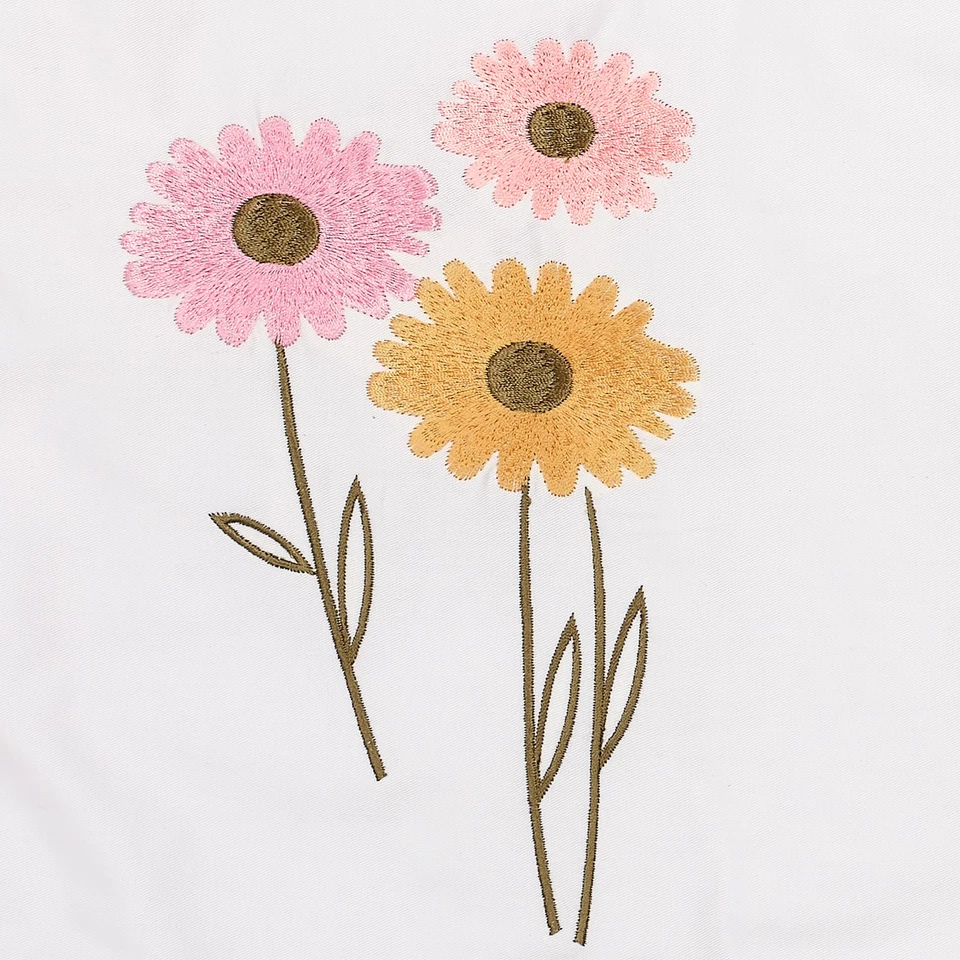 Juego de ropa de cama de cuna floral bordada de 3 piezas Lambs & Ivy Little Garden Foto 4 de 4