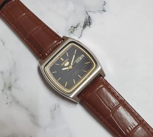 Seiko SKXK77 1999 Vintage Retro Ultra Rare Auto TV Black 24hr Sunburst Dial JDM