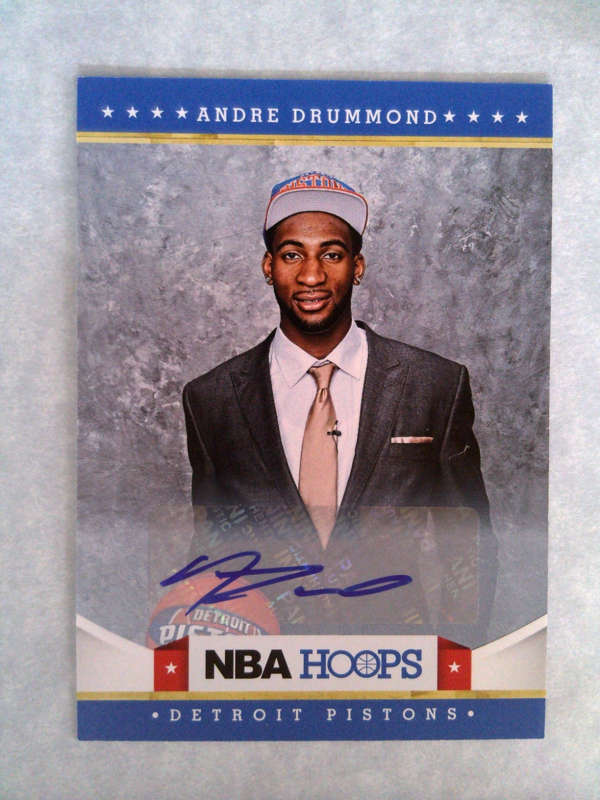 2012-13 Panini NBA Hoops Auto Andre Drummond #283 Rookie Auto RC Detroit Pistons