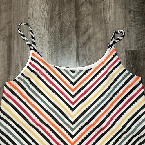 CAbi Linea Rainbow Chevron Adjustable Strap Tank - Medium - Picture 3 of 6