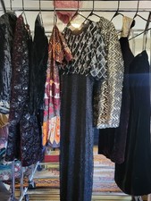VINTAGE VELVET LUX LOT 8 ITEMS, JACKETS,DRESSES,SKIRTS, BOHO, GLAM ROCK STYLE