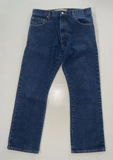 Men's Levi's 517 Blue Denim Jeans Boot Cut Medium Wash Size 34x30