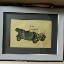 Disney Green Automobile Colored Original Hand Painted Celluloid Drawing