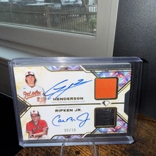 2025 Diamond Icons Dual Preeminent Pieces Relics 6/10 Gunnar x cal Ripken AUTO