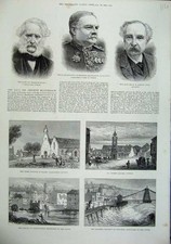 Machperson Godwin Wales Llanarmon Church Railway 1886 19th Antique Print