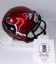 COACH DEMECO RYANS SIGNED HOUSTON TEXANS NFL FOOTBALL MINI HELMET BAS