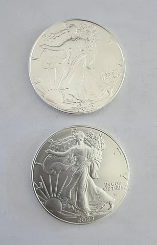 2023 American Silver Eagle 1 OZ. X 2 /.999 Fine Silver BU Uncirculated