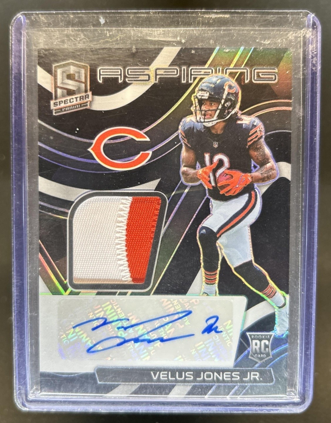 Velus Jones Jr. Panini Spectra Aspiring Patch Autographs #APAVJO Base