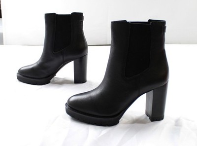 Lauren Ralph Lauren Women's Layne Leather Chelsea Booties LB3 Black US:8.5 