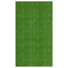 Ottomanson Artificial Grass Rug Green Indoor/Outdoor Weather Resistant 8'x10'