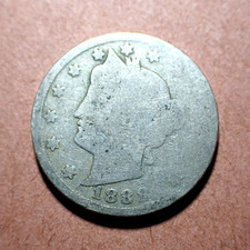 1888 Liberty V Nickel  AG/Fair