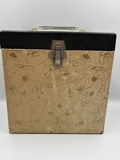 Vintage Record Case /PLATTER PAK 45RPM /Atomic Design /1950s Box 7 Storage SEE