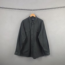 Polo Ralph Lauren Shirt Mens XXL Black Vintage Blake Twill Workwear Overshirt