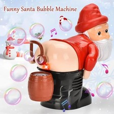 Bubble Blowing Santa Fart Bubble Machine with Flashing Lights  Music Gift