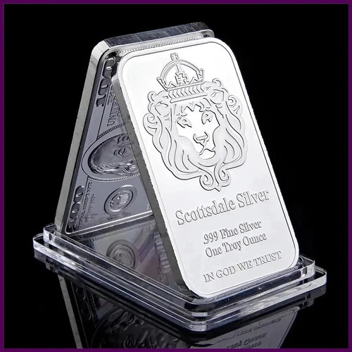 Scottsdale Silver 999 Fine Silver One Troy Ounce 1 Bars Bullion In God We Trust