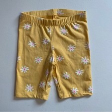 Cat  Jack Girl's Size Medium Yellow Floral Bike Shorts 7/8 NWT
