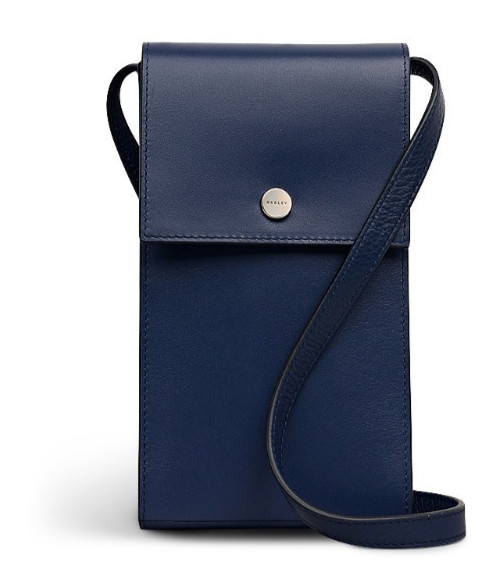 Radley Picton Place Navy Leather Phone Cross Body Bag Womens Crossbody