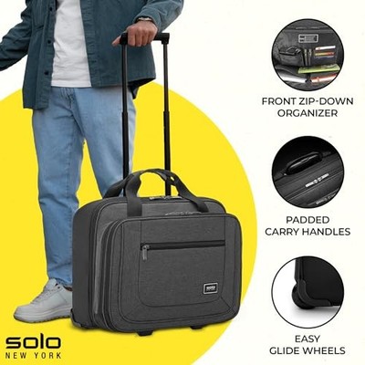 SOLO NEW YORK ROLLING CASE WITH WHEELS - BRYANT - GRAY