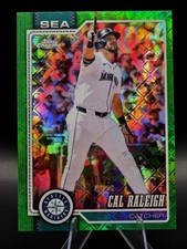 Topps 2026 Chrome Logofractor Cal Raleigh Green /99 #9 Mariners.