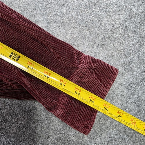 Ralph Lauren Shirt Mens Large Burgundy Corduroy Button Down Long Sleeve Classic - Picture 7 of 7