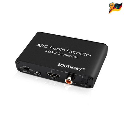 DAC Converter 192 kHz Digital Analog L R RCA SPDIF Coaxial HDMI ARC Audio