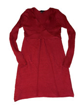 Forever 21 Bodycon Sweater Dress Red Long Sleeve Women’s Size Large