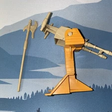 1981 He-Man Masters Of The Universe Castle Greyskull Turret Gun & Halberd