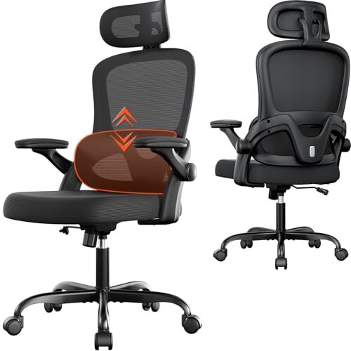 Ergonomic Office Chair, High Back Computer Chair with Adjustable Lumbar Black-image