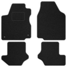 FO03-1 Satz Autoteppiche Velour STREAK Weiß für Ford Fiesta IV 1995-2002 2 Dübel