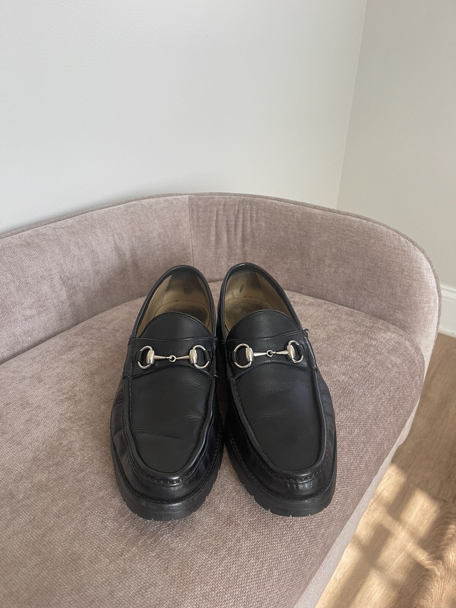 【GUCCI】RUG SOLE HORSEBIT LOAFERS GUCCI Men's Leather Lug Sole Horsebit Loafers | eBay