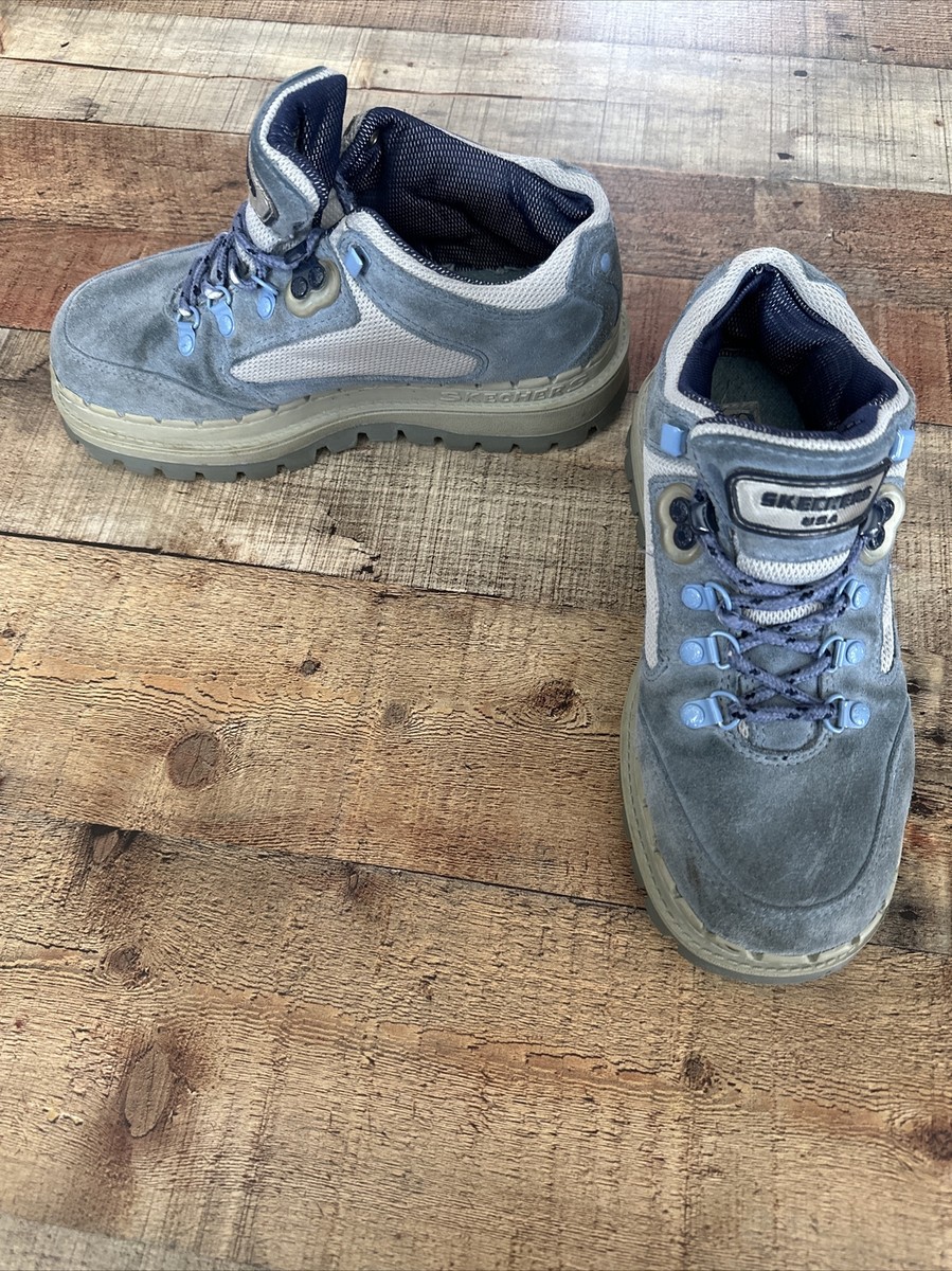 SKETCHERS Tough S Shoes Chunky Jammers Dust Blue Baby Blue Sz 9