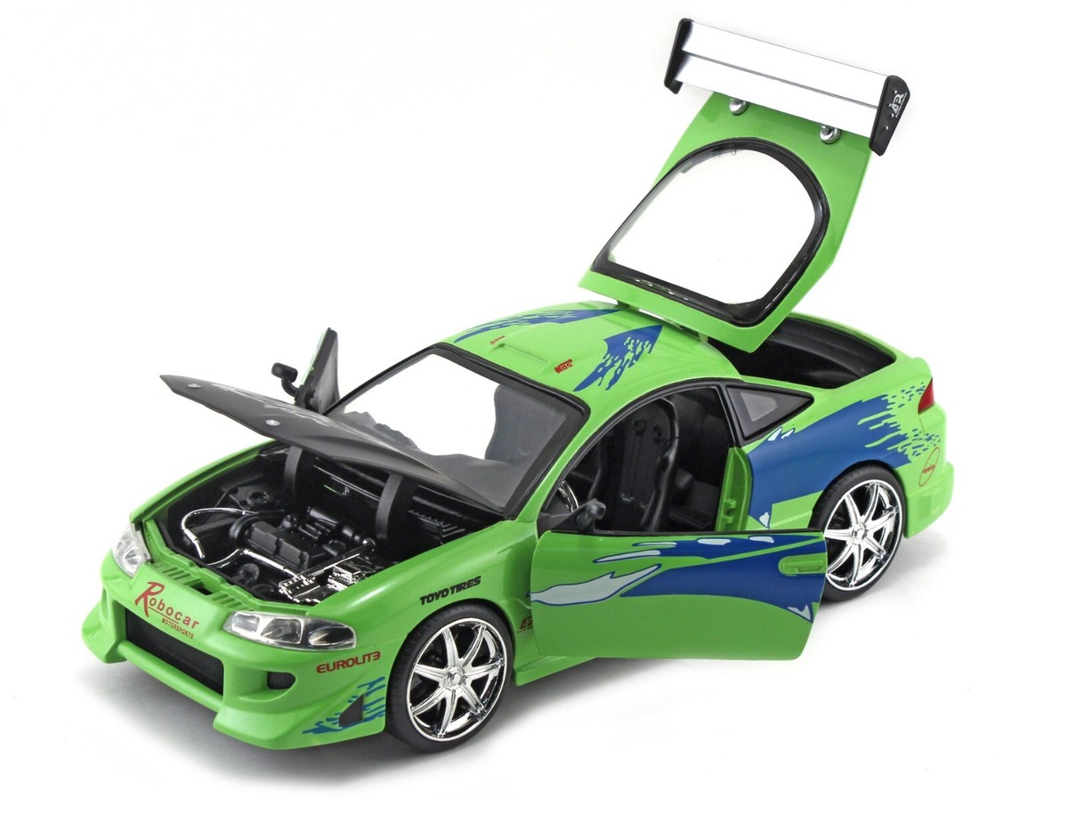 Fast & Furious Car Toy Gift Brian's Mitsubishi Eclipse, 1/24 Car