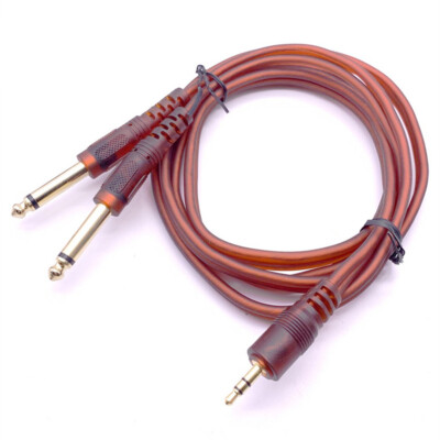 3.5mm Stereo AUX TRS to 1/4 Inch TS Audio Cable 5FT Male Y Adapter Plug Jack