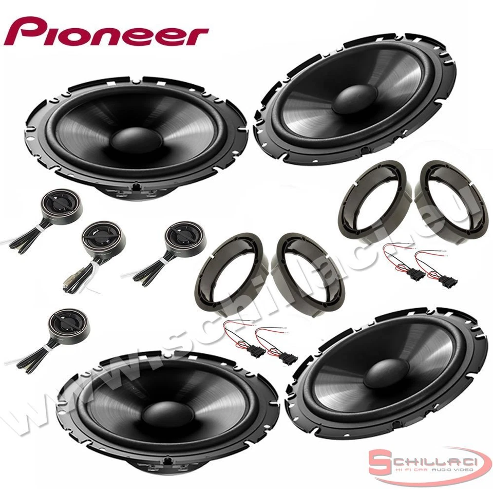 Kit 8 casse altoparlanti anteriori e posteriori PIONEER Volkswagen VW Golf 4 97-