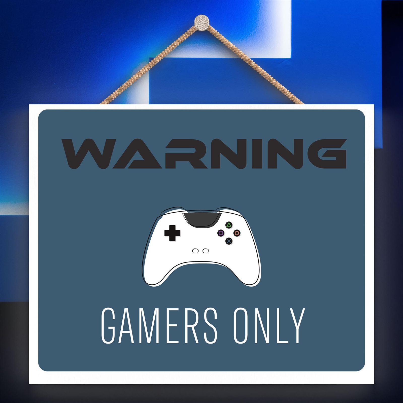 Warning Gamers Only Gaming Room Plaque Wall Decor Gamer Gift Idea