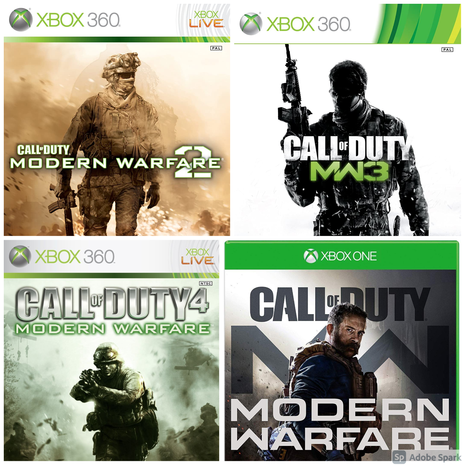 Call of Duty Modern Warfare Xbox One Xbox 360 Games - Choose Your