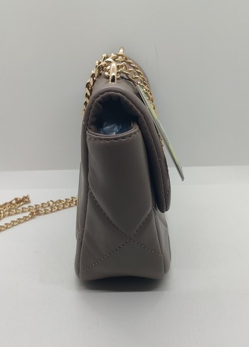 Badgley Mischka Beige Hellbraun Crossbody Gold Kette Tasche Große Diamant Steppung Handtasche - Bild 5 von 14