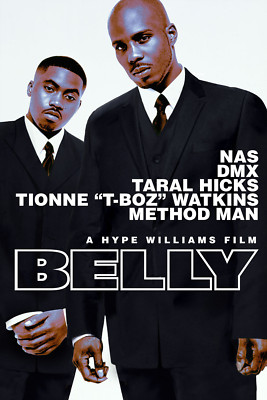 Belly Movie Poster NAS DMX T-Boz Method Man