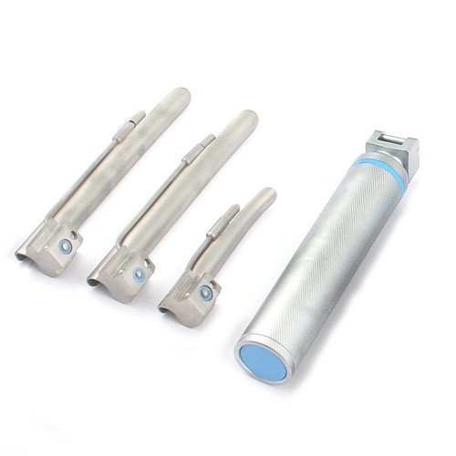 Set De Laryngoscope Vétérinaire Miller - 3 Lames + 1 Poignée - Modèle LS-3002 (Neuf)