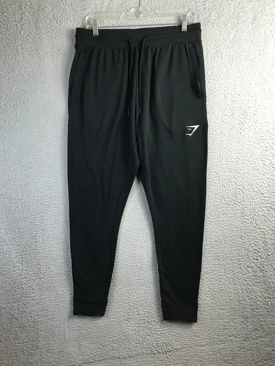 Gymshark Joggers Womens M Black High Rise Drawstring Zipper Pockets Sweat  Pants