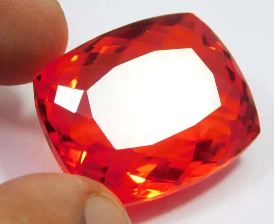 AAA+ Topázio Laranja Grande 93,40 Ct. Presente de pedra preciosa solta corte almofada para mulheres/ela - Imagem 4 de 4