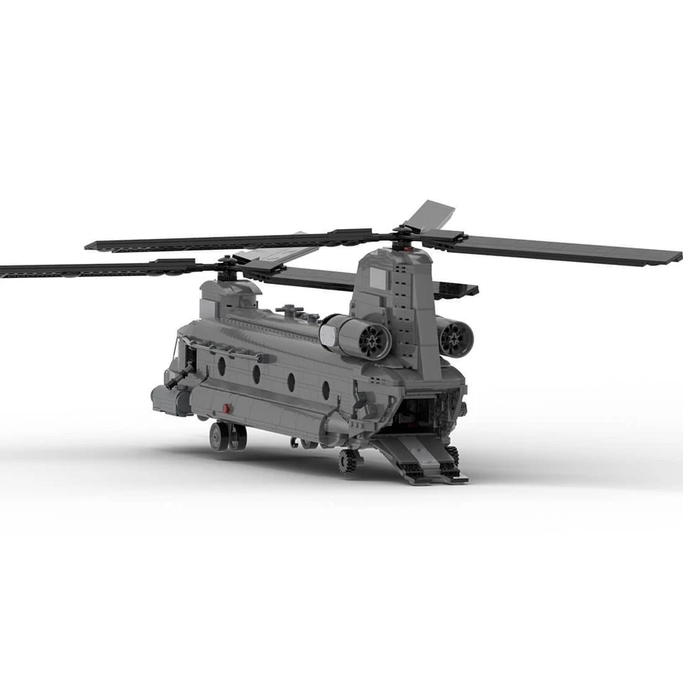 MOC-37497 MH-47 G Special Ops Chinook Model 1758 Parts Building Blocks Toys Set - Image 4 of 4