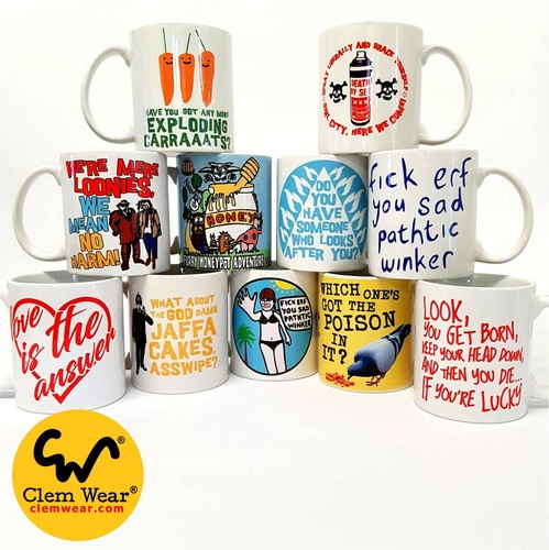 Tazza inferiore The Yellow One Rik Mayall tazza regalo retrò UK 11 once divertente giovani - Foto 5 di 12