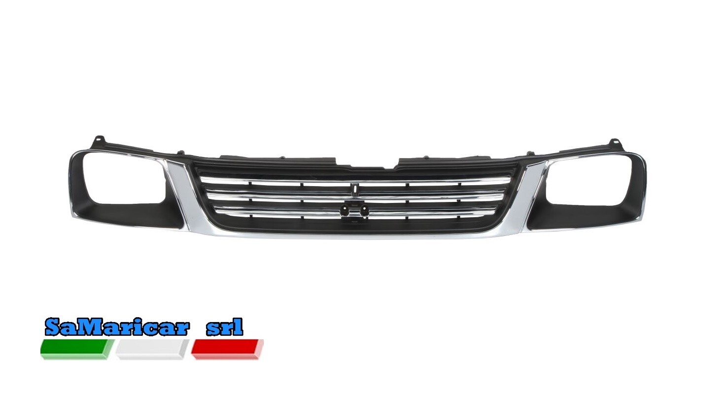 GRIGLIA RADIATORE ANTERIORE CROMATA-NERA ADATTABILE MITSUBISHI L200 09/1996-> MR