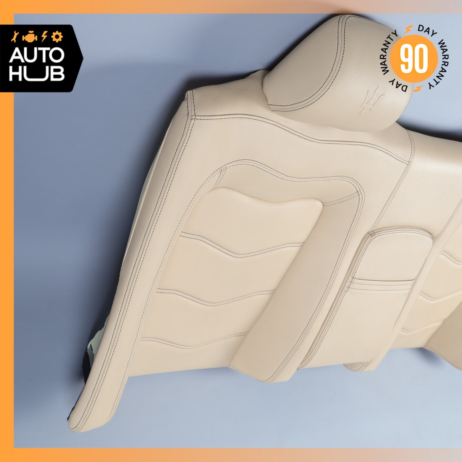 08-12 Maserati GranTurismo M145 Rear Upper Top Seat Cushion Beige OEM