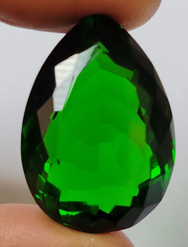AAA+ Large Green Moldavite 71.95 Ct. Pear Cut Loose Gemstone for Ring & Pendant - Image 3 of 4