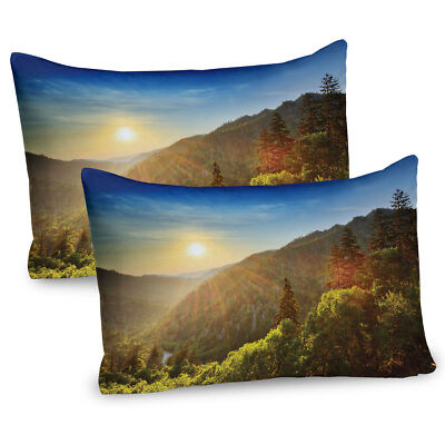 Sonnenuntergang am neu entdeckten Gap 2 Teiliges Kissenbezugs Set 40x80cm